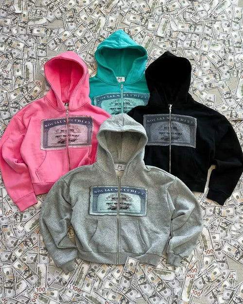 Autumn and winter new retro men printed hooded sweatshirt Y2K style streetwear outfit men and women casual top men clothing